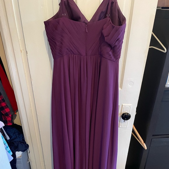 Azazie Shannon Bridesmaid Dress - Grape, size A14 - Picture 4 of 5